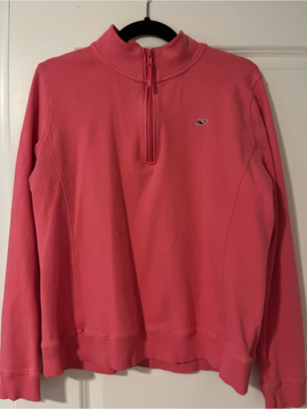 Vineyard Vines Coral Pink Quarter-Zip Sweatshirt